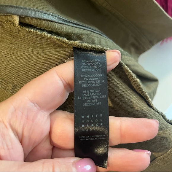 White House Black Market Women's Military Green Field Jacket Size 12 - Picture 8 of 9